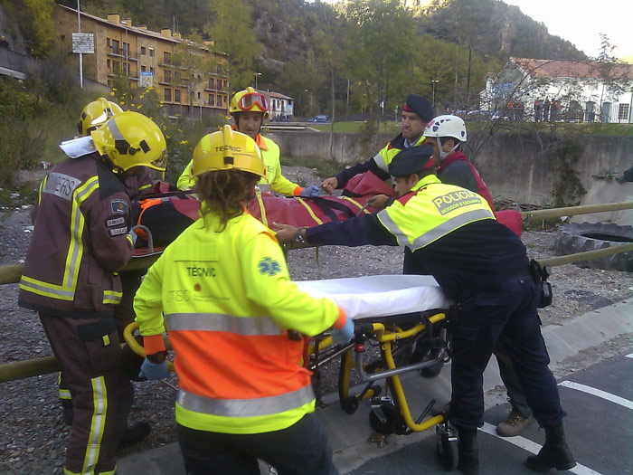 Evacuación de un herido