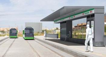 Adjudicadas por 2,7 millones de euros las marquesinas del tramo en superficie del Metro de M�laga