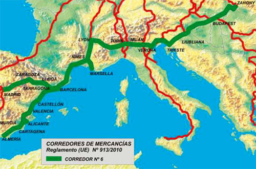 Fomento aclara que el corredor de mercancas n 6 no cambia el trazado del Corredor Mediterrneo