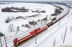 El transporte de viajeros y mercancías por ferrocarril desciende en Rusia en 2015
