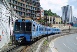 Cambio de vía en el tramo Amaña-Ardanza, en Eibar 