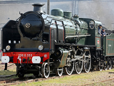 Restaurada en Francia la 230 G 353, una locomotora estrella del cine