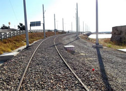 Las obras de urbanizacin del tren tranva de la Baha de Cdiz en Chiclana alcanzan su ecuador 
