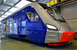 Tver Carriage Works presentó el prototipo del nuevo tren eléctrico EG2T para Rusia