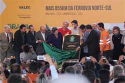 Brasil inaugura un tramo de 855 kilómetros del Ferrocarril Norte-Sur