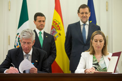 Fomento firma un convenio de cooperación en infraestructuras ferroviarias con México 