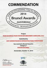 Accésit en los premios Brunel para la remodelación de Passeig de Gràcia 
