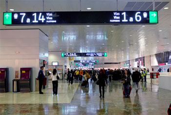 La sala de embarque de alta velocidad de la estación de Barcelona-Sants se amplía