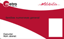 Los títulos para familias numerosas de Metrovalencia cumplen tres años, con 9.301 tarjetas vendidas
