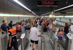 El número de viajeros del Metro de Málaga creció un 9,5 por ciento entre enero y septiembre