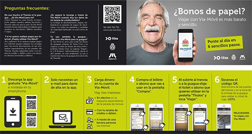 Campaña informativa del Tranvía de Tenerife sobre el sistema de pago electrónico