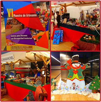 Muestra de artesanía en la estación de Chamartín de Metro de Madrid