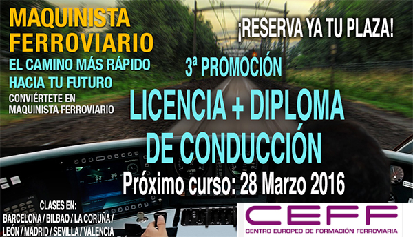 Abierto el plazo para el curso de maquinista del CEFF