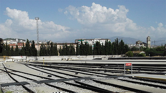Modificacin de la sealizacin en la estacin de ferrocarril de Granada para el paso del metro
