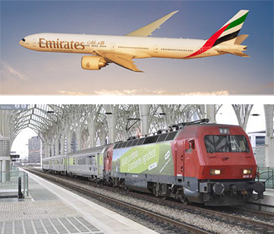 Acuerdo entre los Ferrocarriles Portugueses y la compaa area Emirates