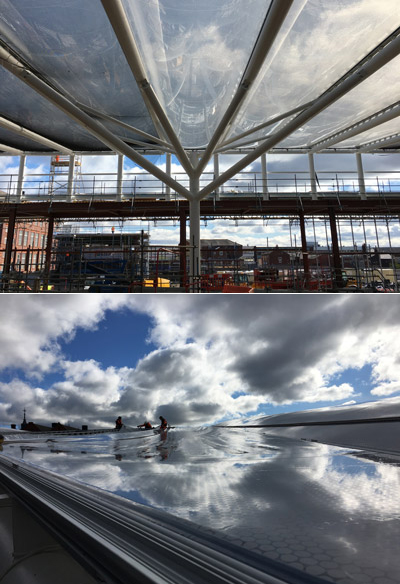 El Intercambiador británico de Bolton recibe un techo de material de alta tecnología