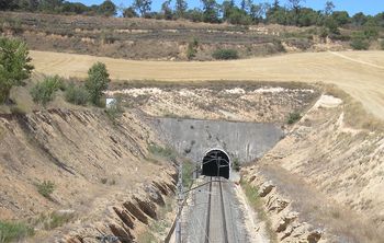 Obras de mejora en el túnel de La Picota de la línea convencional Castejón–Bilbao