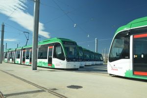 El Metro de Granada realizó ayer el primer recorrido en pruebas por el trazado completo