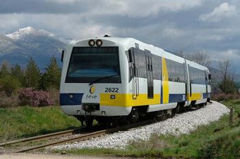 Primera prueba europea de traccin ferroviaria con gas natural, entre las estaciones asturianas de Trubia y Baia