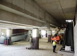 La estación intermodal de Casco Viejo de Bilbao recibe las primeras escaleras mecánicas