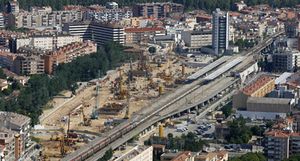 Se inician oficialmente las obras de urbanización del Parc Central sobre la cubierta de la estación de Girona 