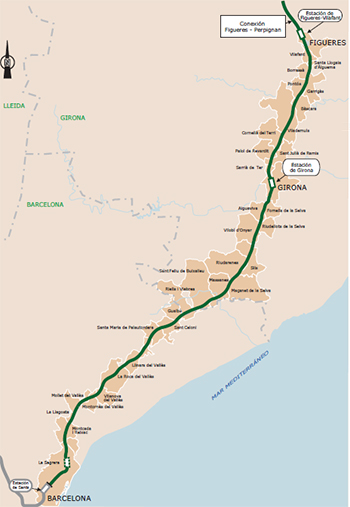 Adjudicadas obras para mejorar los taludes en el tramo de alta velocidad Riells-Figueras 