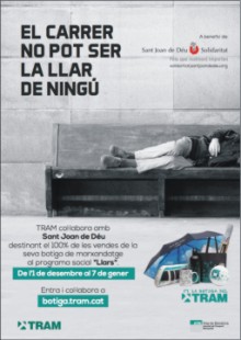 Tranvía de Barcelona cederá la recaudación de su tienda online a San Juan de Dios