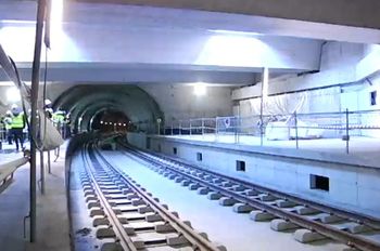 La estación de Casco Viejo de la línea 3 de Metro Bilbao cuenta ya con andenes y vía