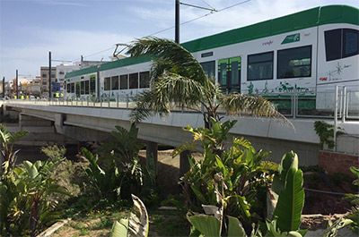 Comienzan las pruebas dinámicas del tren tranvía de la Bahía de Cádiz en todo el trazado tranviario