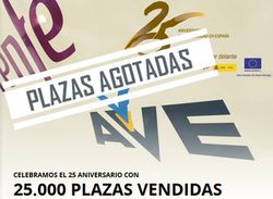 Renfe vendió en menos de dos horas el segundo lote de la oferta de billetes de AVE a veinticinco euros