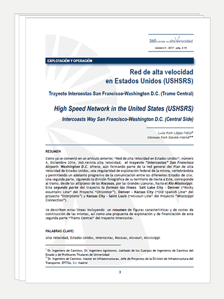 Nuevo artículo sobre la red de alta velocidad en Estados Unidos en “360.Revista de Alta Velocidad”