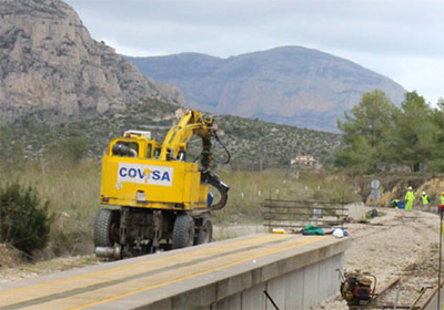 Obras en la estación de Teulada (Alicante)