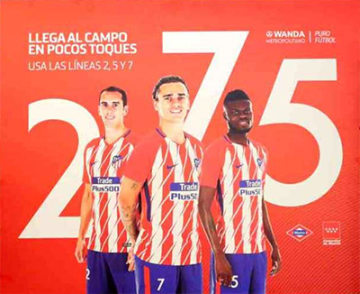 Campaña a favor del uso de la línea 7 de Metro de Madrid hasta el nuevo estadio del Atlético de Madrid