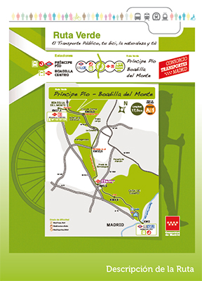 Nueva Ruta Verde a Boadilla del Monte desde el intercambiador de Príncipe Pío, en Madrid