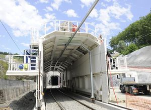 Avanzan las obras de ampliación de gálibo del túnel de Gaintxurizketa, en Guipúzcoa