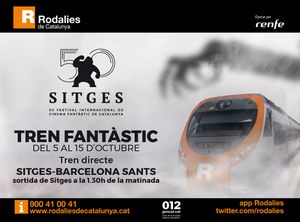 El Tren Fantástico, un servicio especial diario para asistir al Festival de Cine de Sitges