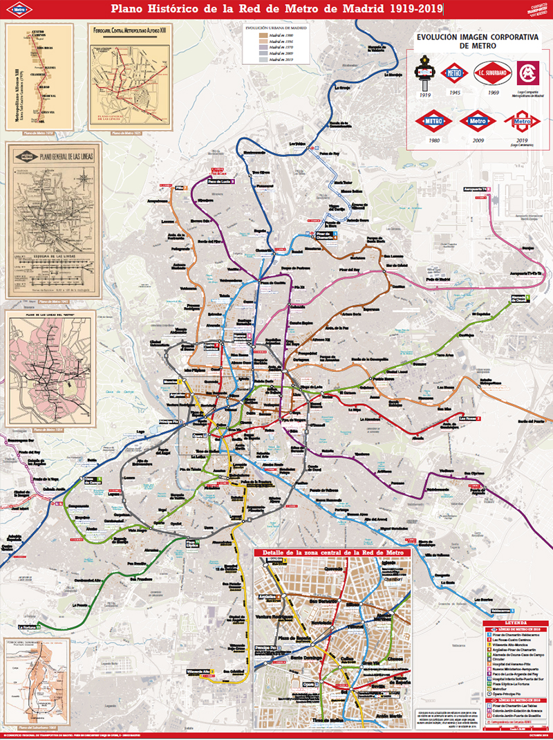 El Consorcio Regional de Transportes de Madrid edita un plano histórico