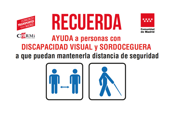 Campaa en los intercambiadores de Madrid para el uso seguro del transporte pblico para las personas con discapacidad