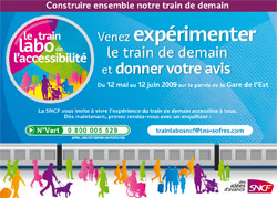 Tren laboratorio de accesibilidad de los ferrocarriles franceses 