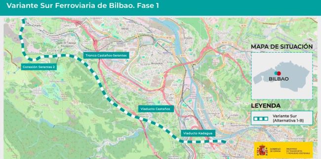 Declaracin de Impacto Ambiental favorable al estudio informativo de la variante sur ferroviaria de Bilbao 
