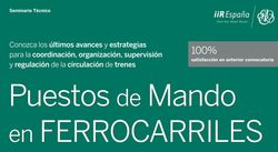 Seminario �Puestos de Mando en ferrocarriles� los d�as 3 y 4 de febrero