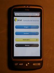 Feve ofrece sus horarios en el tel�fono m�vil