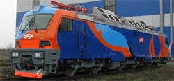 La locomotora EP20, primer producto de Alstom y la rusa Transmahholding 