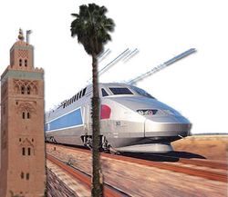 Sarkozy y Mohammed VI asisten al comienzo de las obras de la l�nea de alta velocidad T�nger-Casablanca