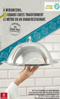 La estaci�n de metro parisina de Miromesnil se convierte en restaurante durante tres d�as