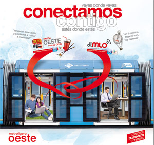 Vayas donde vayas, conectamos contigo, nueva campaa de Metro Ligero Oeste de Madrid 