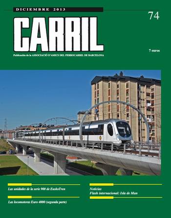 Material de Euskotren y las locomotora Euro 4000 en el último número de Carril