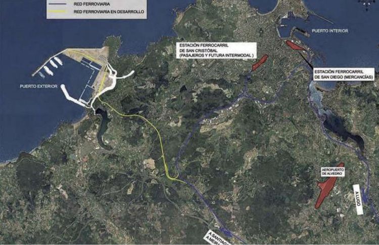 Nuevos pasos para los accesos ferroviarios a los nuevos puertos de La Corua y Ferrol