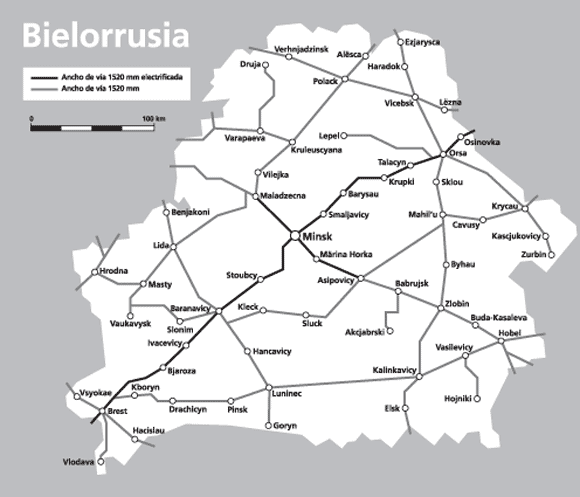 Mapa de Bielorrusia