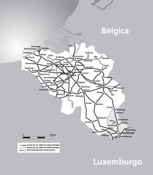Mapa de Luxemburgo